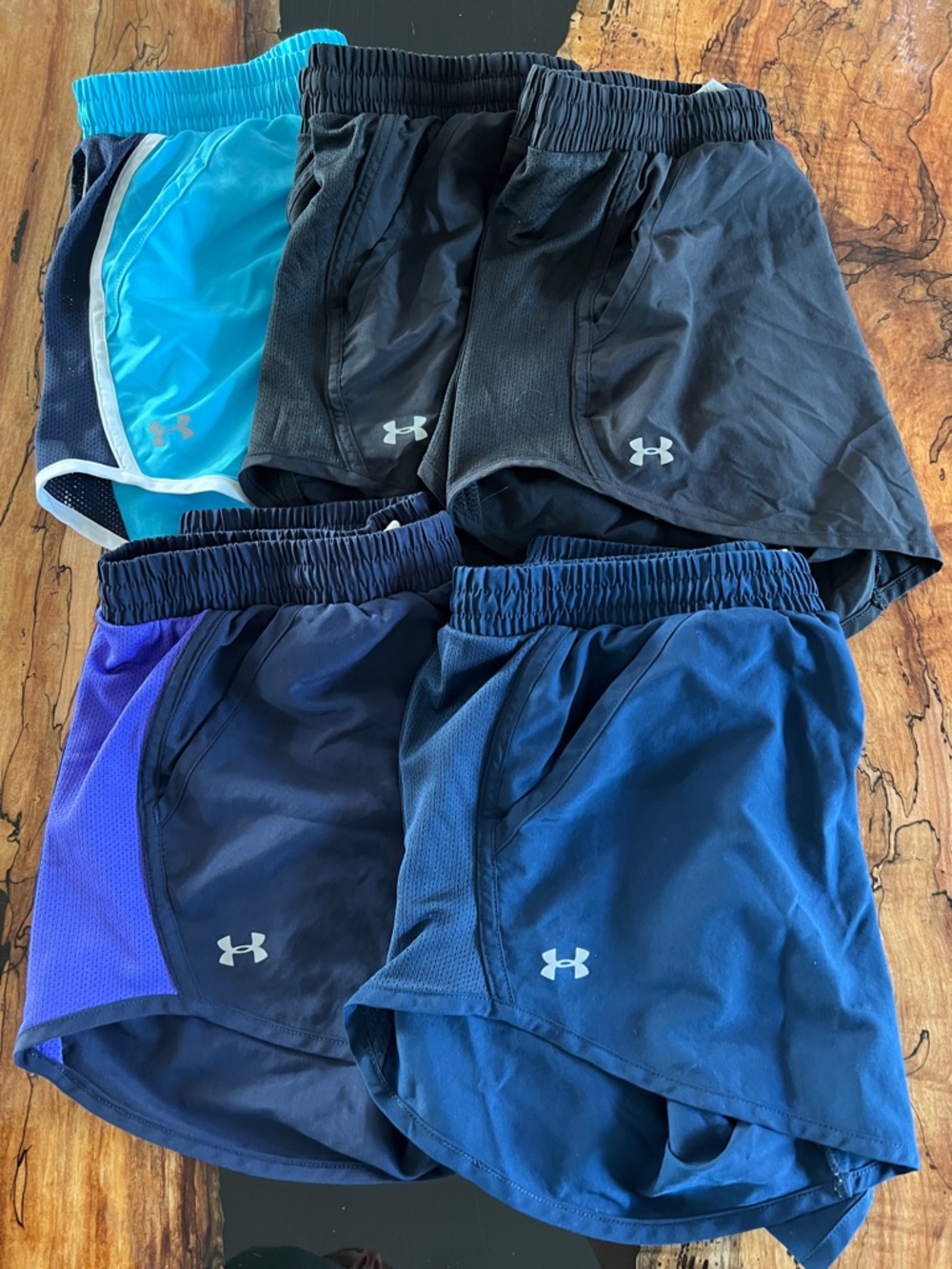 Under Armour Women's Athletic Shorts Lot - Black, Navy, Teal, Purple